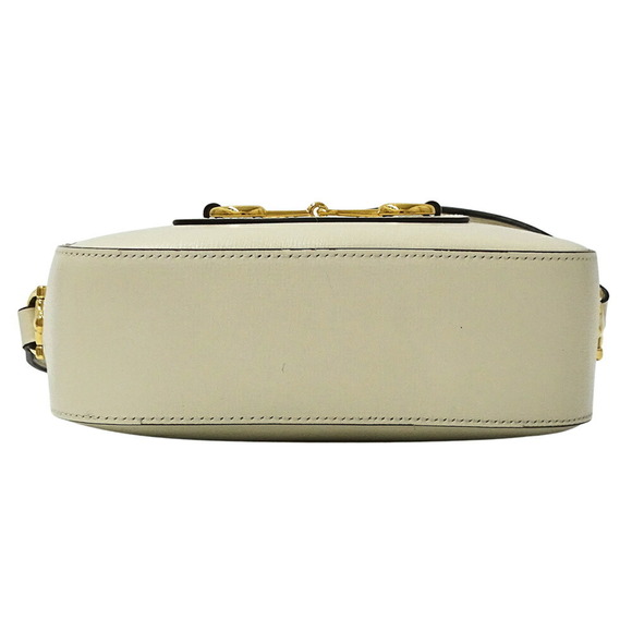 GUCCI White Leather Horsebit Shoulder Bag - Picture 4 of 13